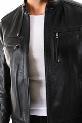 The Rossi Black Leather Jacket On Sale