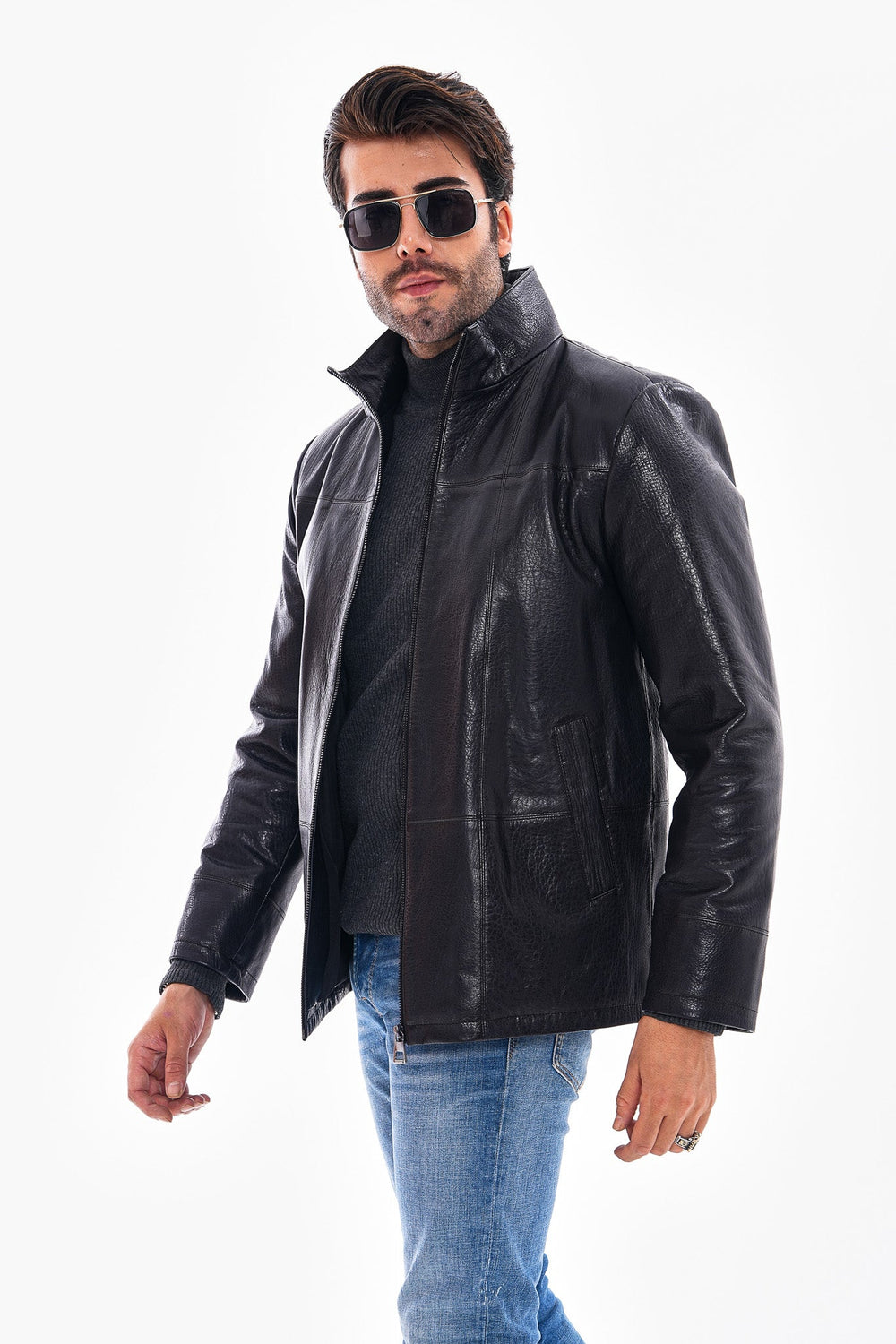 The Nero Black Leather Jacket For Sale