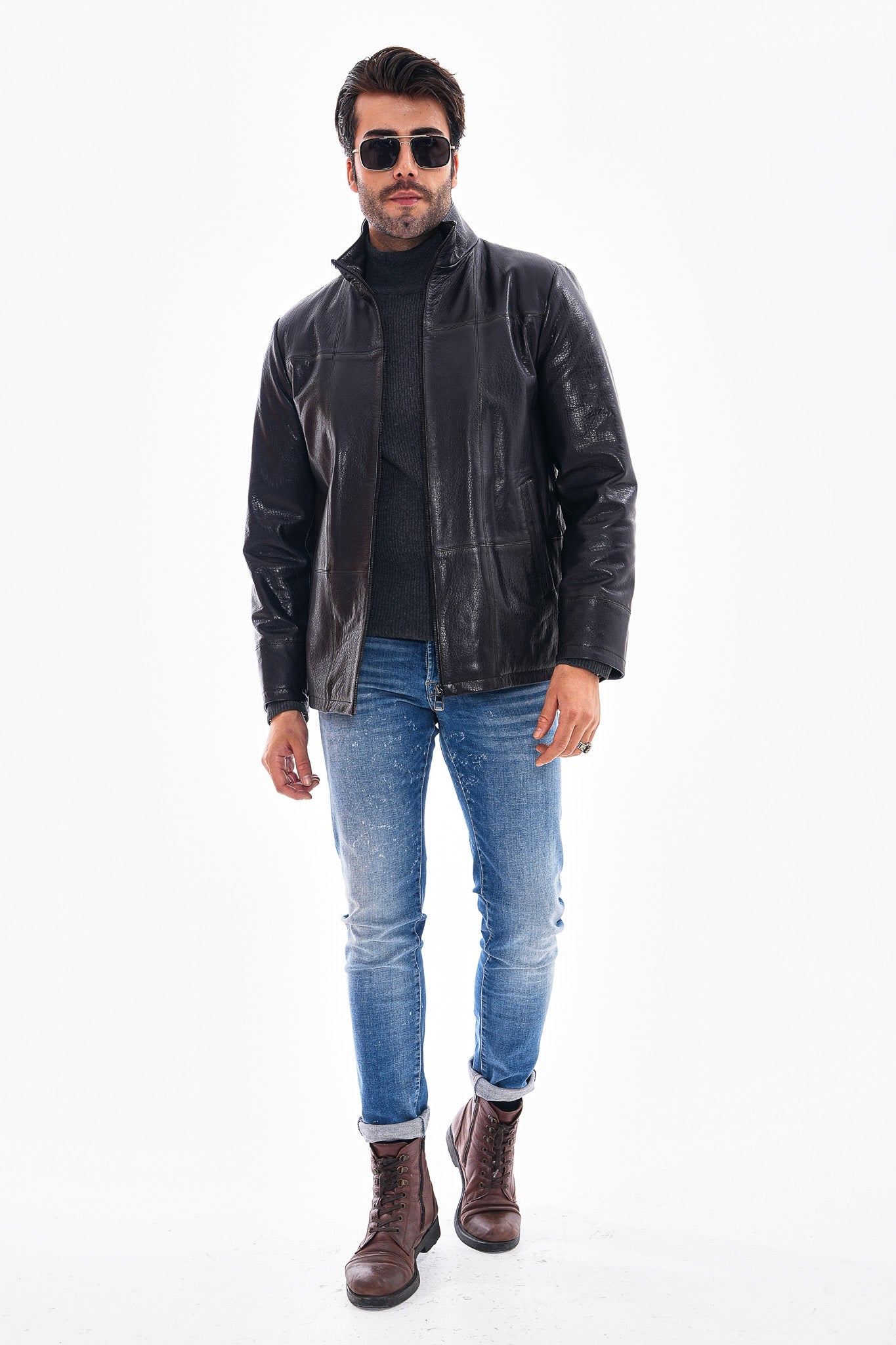 The Nero Black Leather Jacket For Sale