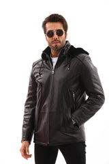 The Bergamo Black Shearling Leather Jacket All New