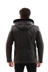 The Bergamo Black Shearling Leather Jacket All New