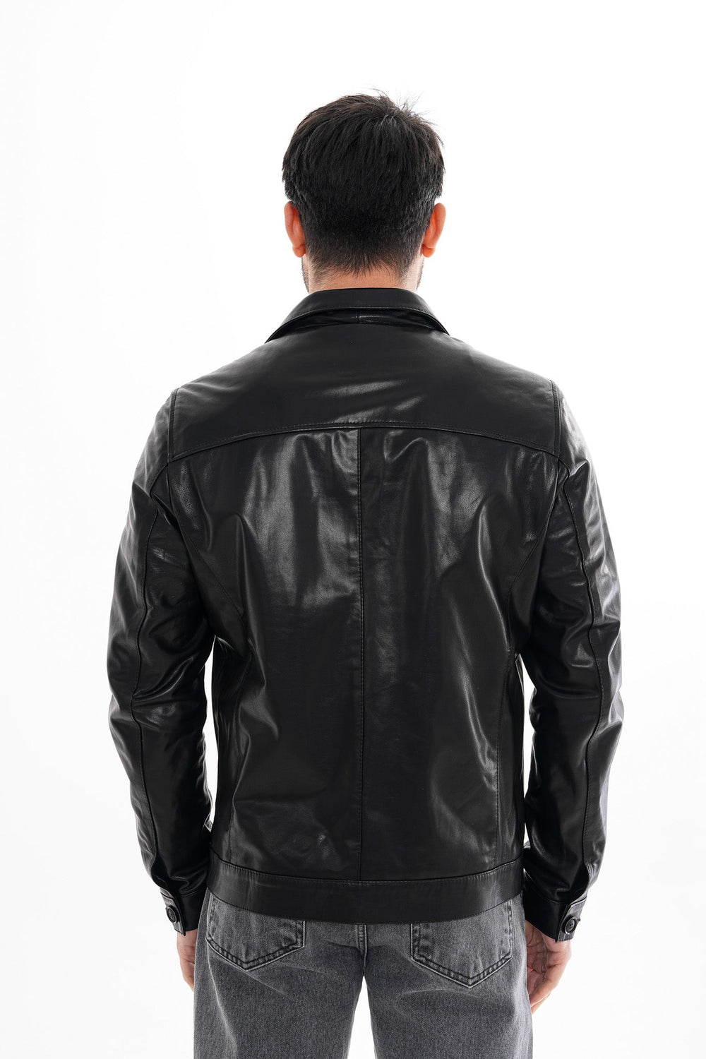 The Azzuro Black Leather Jacket Universal Fit