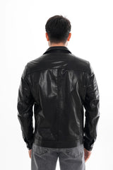 The Azzuro Black Leather Jacket Universal Fit