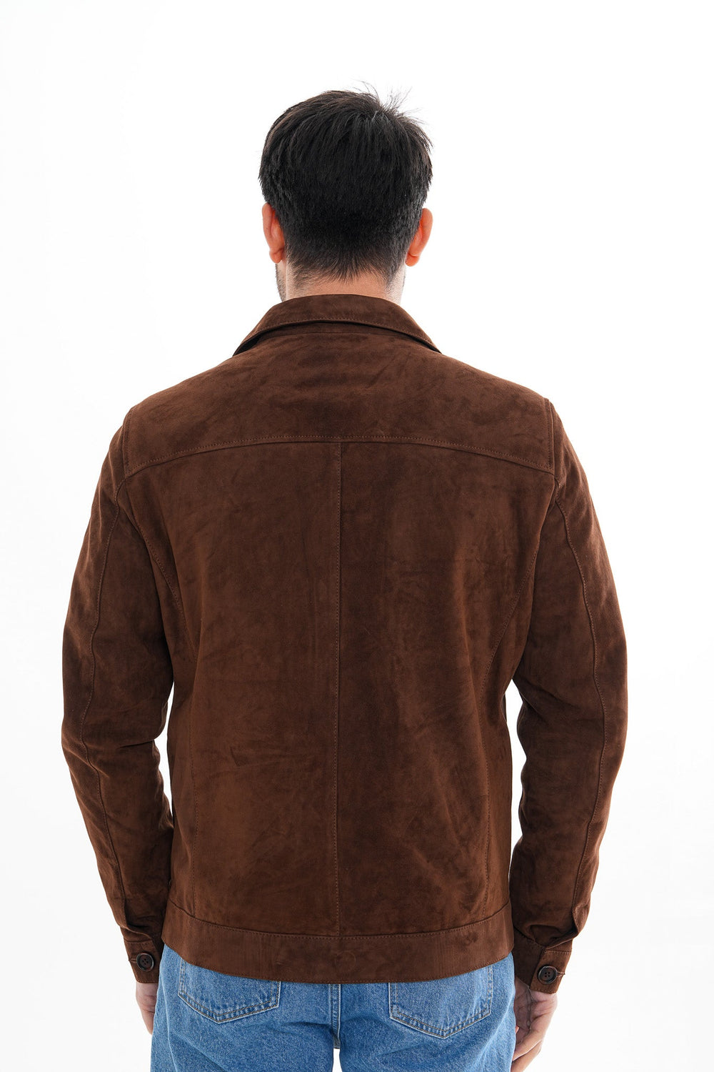 The Azzuro Suede Brown Leather Jacket Fine Craftsmanship