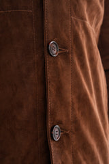 The Azzuro Suede Brown Leather Jacket Fine Craftsmanship