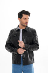 The Mantua Black Leather Jacket For Sale