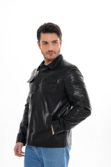 The Mantua Black Leather Jacket For Sale