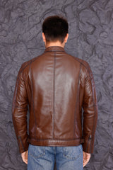 The Argento Brown Leather Jacket Fine Craftsmanship