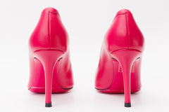The Maneadero Pink Leather Pump Fuchsia Sole Shoe All New