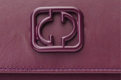 The Maneadero Purple Leather Handbag On Sale