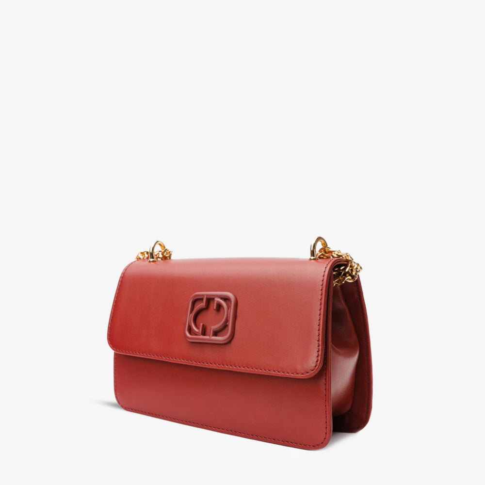 The Maneadero Dark Red Leather Handbag All New