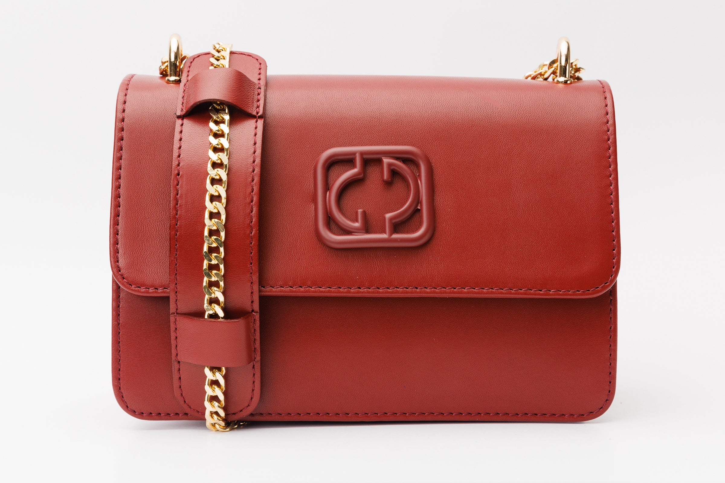 The Maneadero Dark Red Leather Handbag All New
