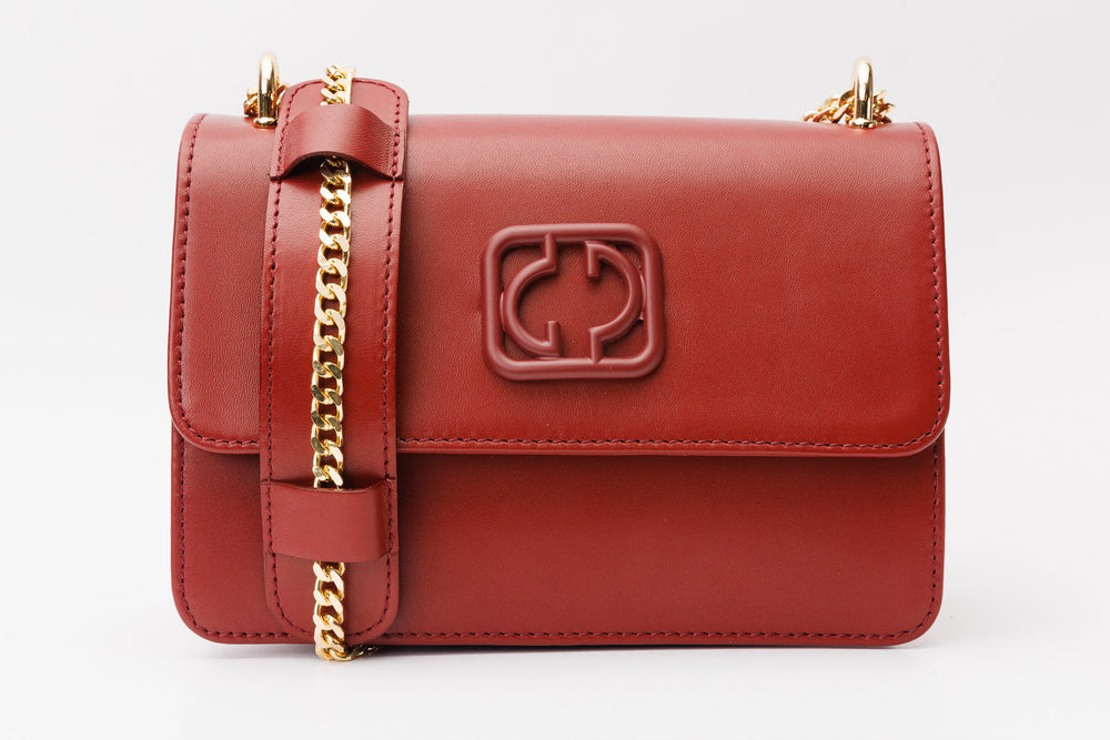 The Maneadero Dark Red Leather Handbag All New
