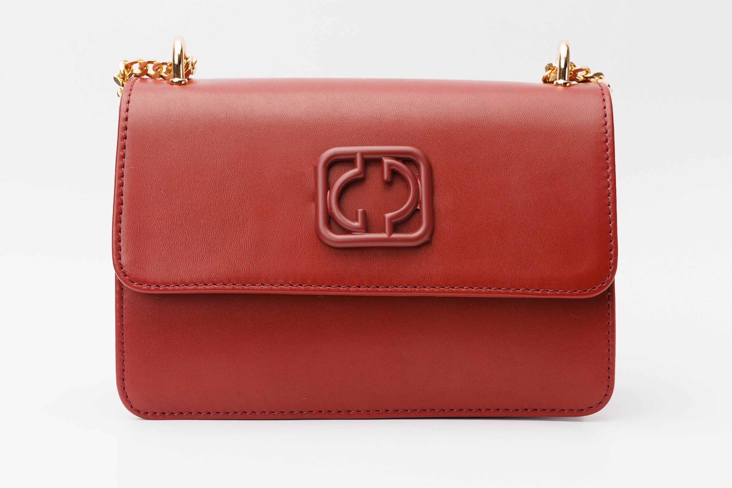 The Maneadero Dark Red Leather Handbag All New