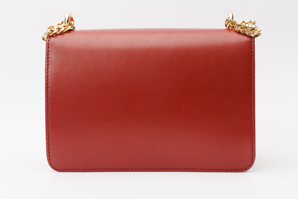 The Maneadero Dark Red Leather Handbag All New