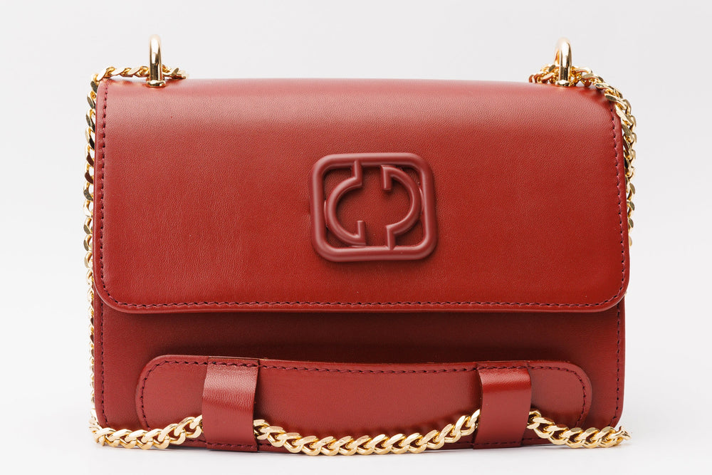 The Maneadero Dark Red Leather Handbag All New
