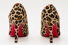 The Olbia Leopard Leather Pump Fuchsia Sole Shoe Universal Fit