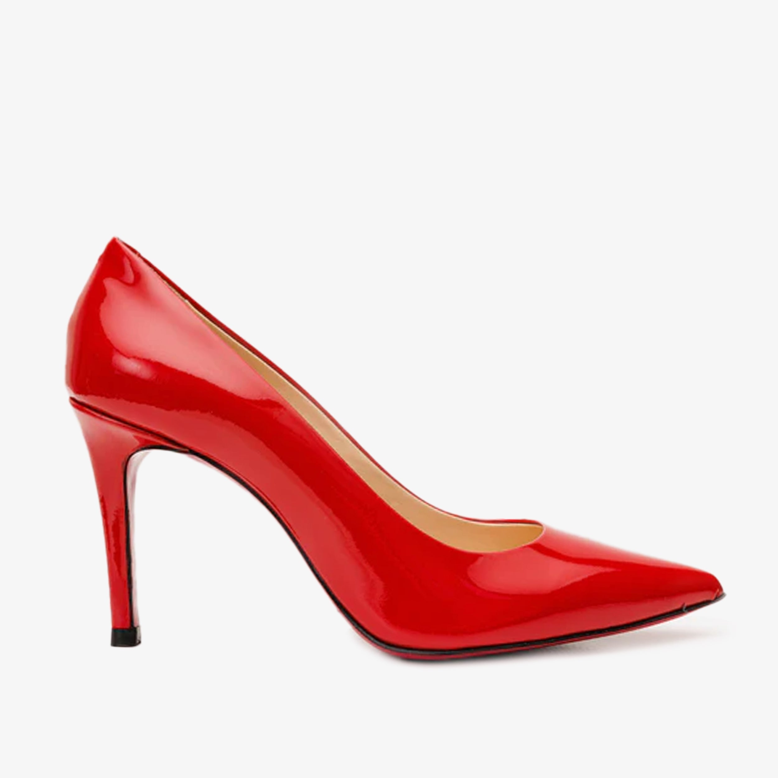 The Ege Red Leather Pump Fuchsia Sole Shoe Fine Craftsmanship