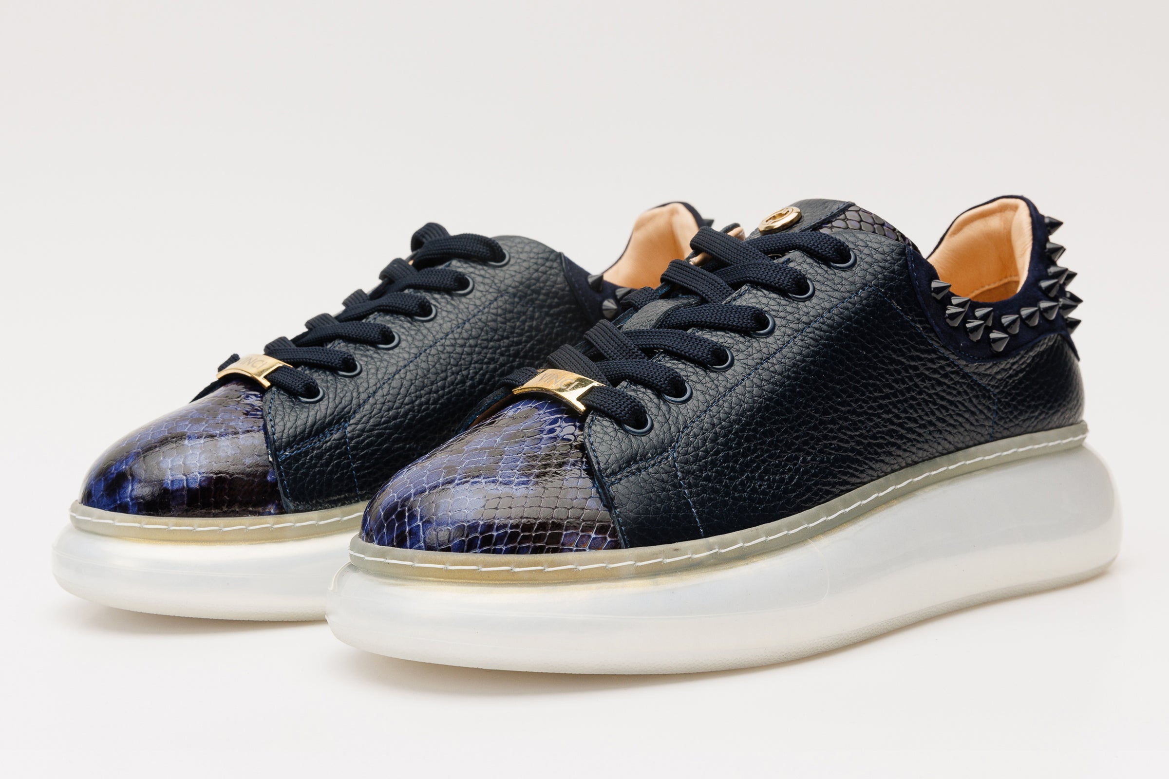 The Venezia Dark Blue Leather Sneaker Exclusive Style