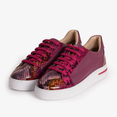 The Burano Purple Fuchsia Leather Sneaker On Sale