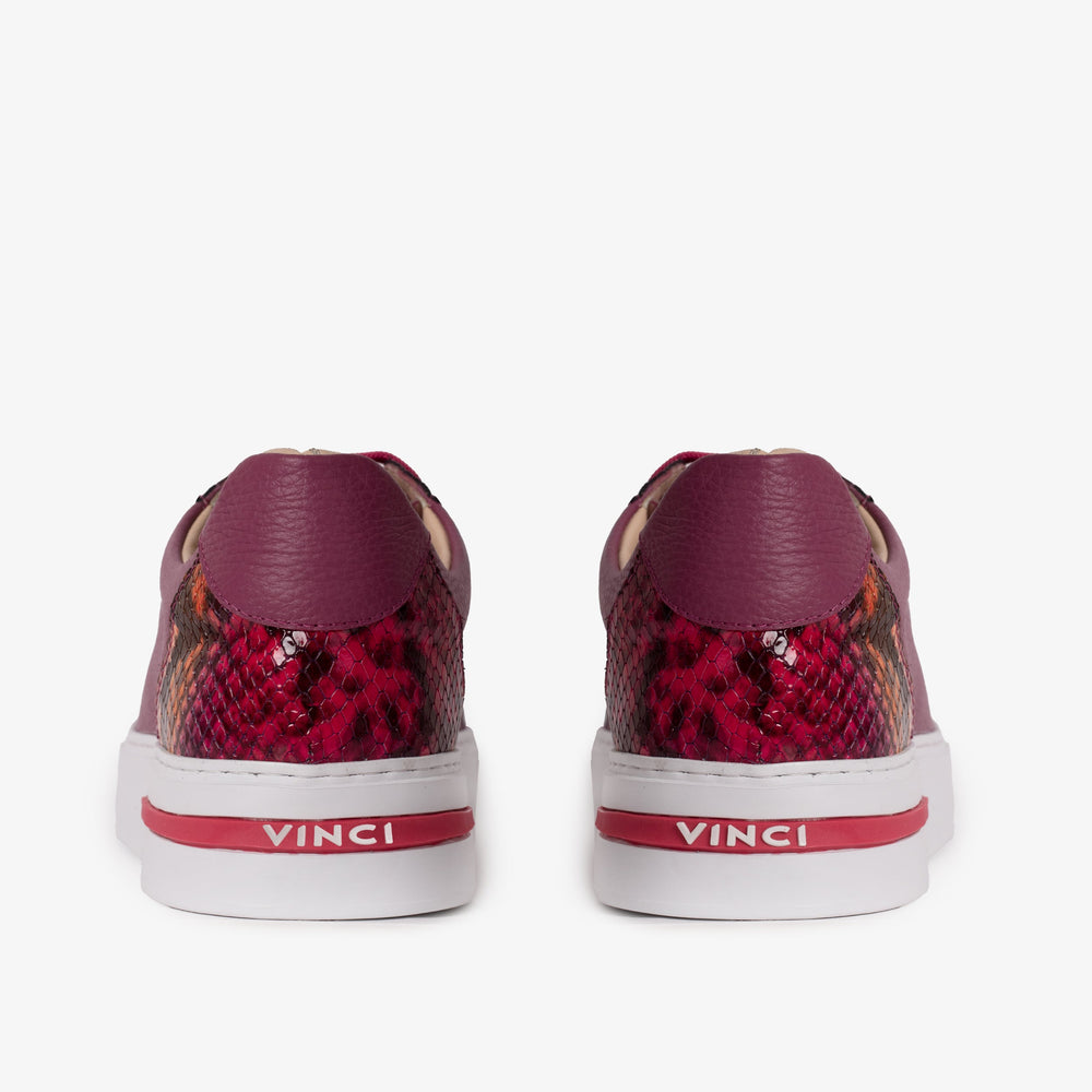The Burano Purple Fuchsia Leather Sneaker On Sale