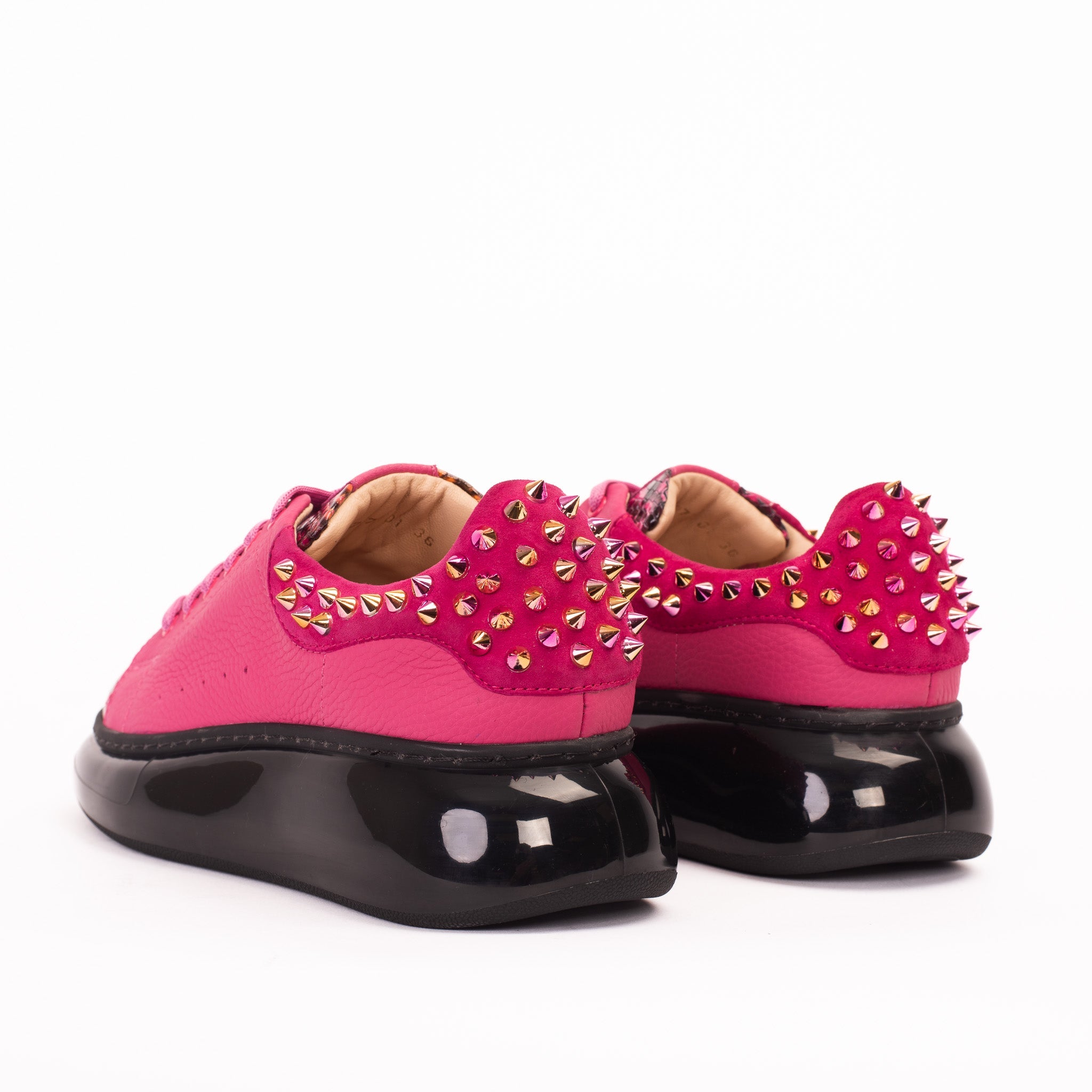 The Venezia Fuchsia Leather Sneaker All New