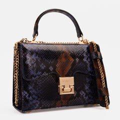 The Venezia Navy Blue Leather Snk Handbag Universal Fit