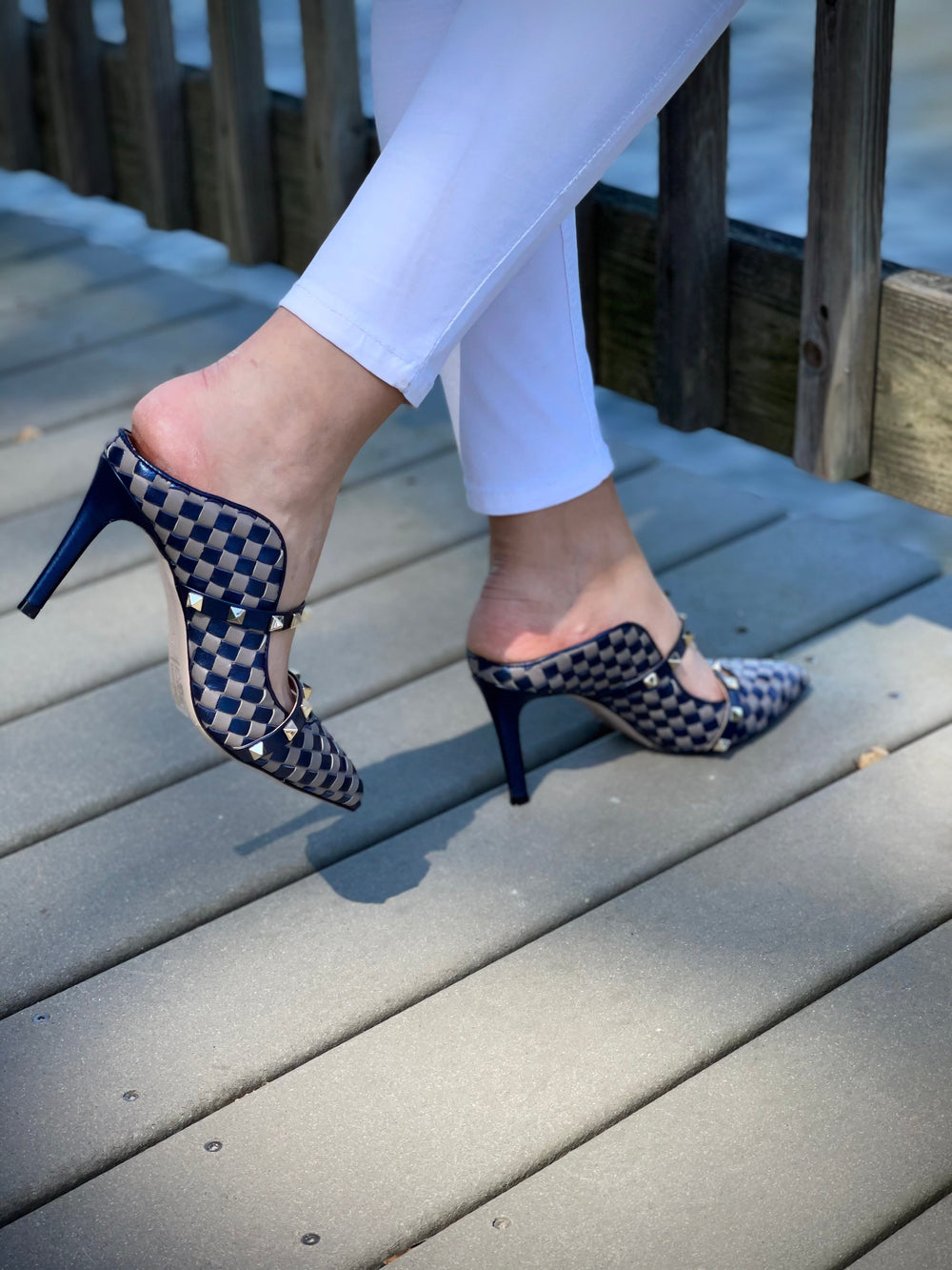 The Dosso Navy Blue Handwoven Pointy Toe Leather Sandal Fine Craftsmanship