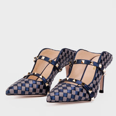 The Dosso Navy Blue Handwoven Pointy Toe Leather Sandal Fine Craftsmanship