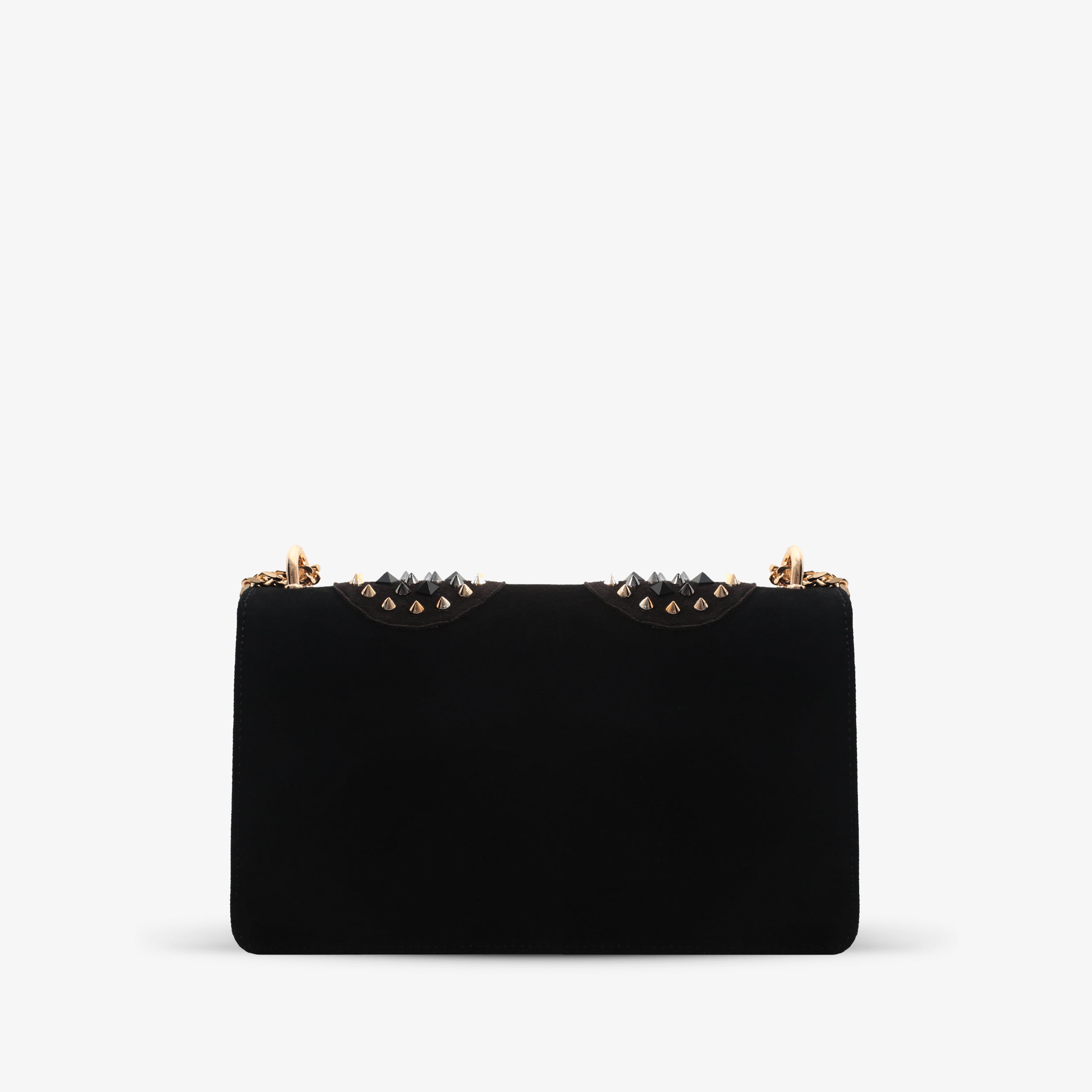 The Infanta Black Spike Leather Handbag For Sale