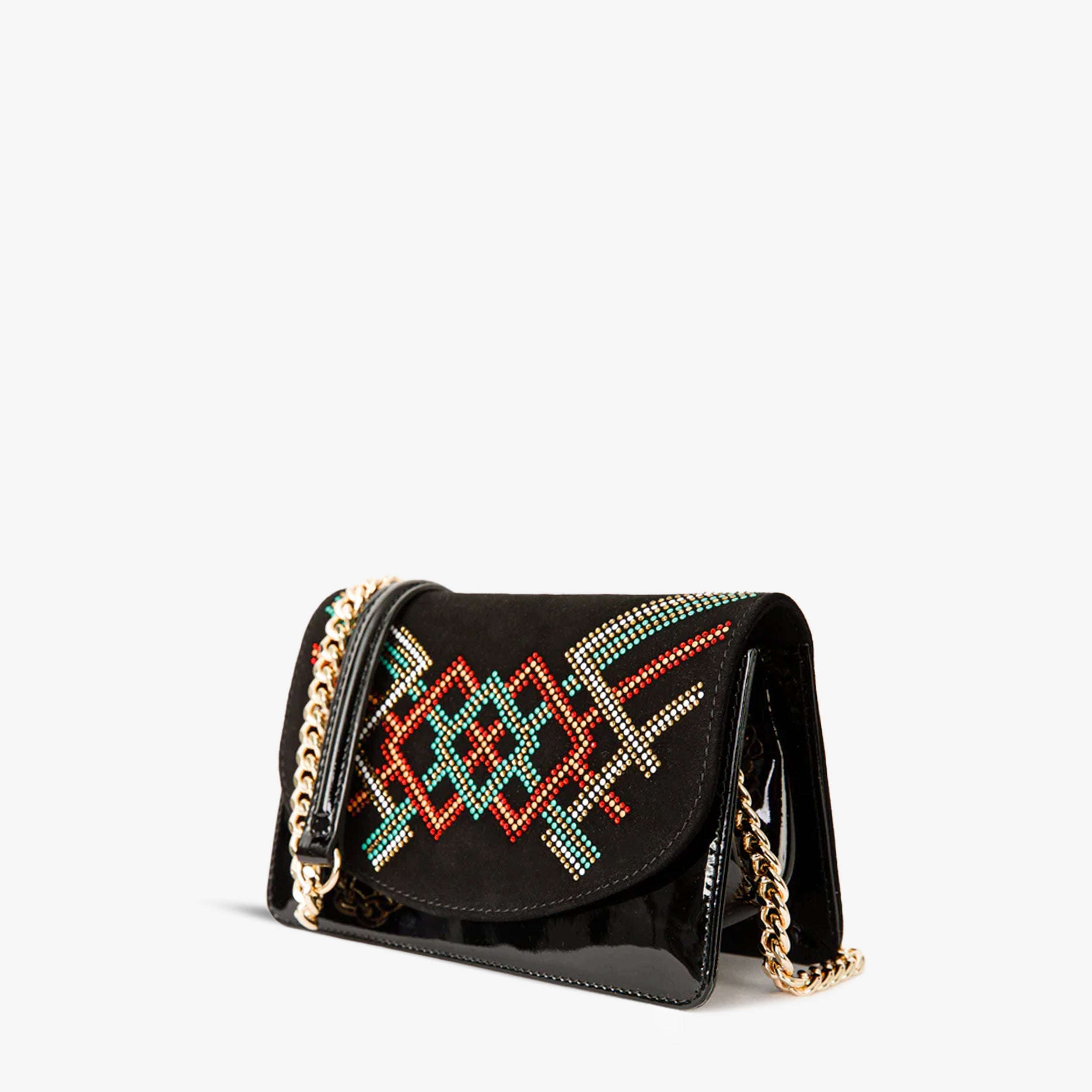 The Palma Black Glitter Leather Handbag Fine Craftsmanship