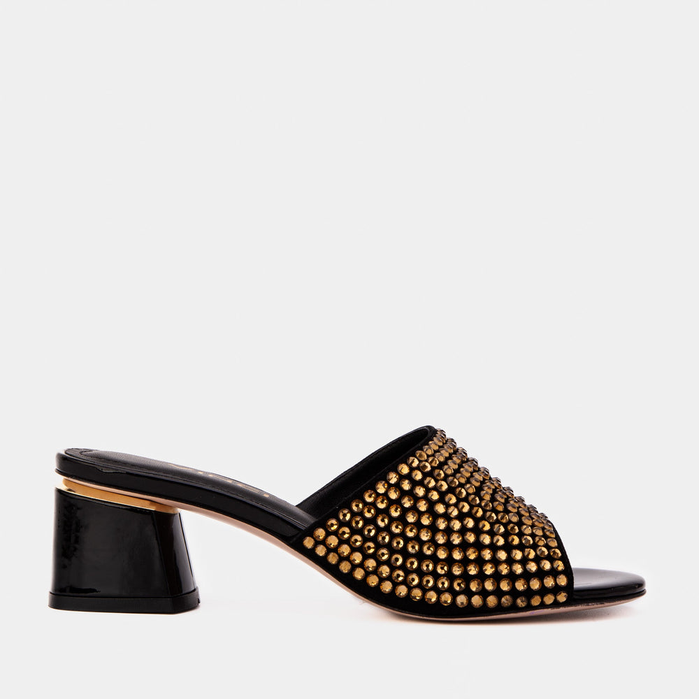 The Ailano Gold Glitter Leather Sandal Exclusive Style