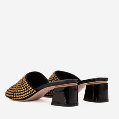 The Ailano Gold Glitter Leather Sandal Exclusive Style