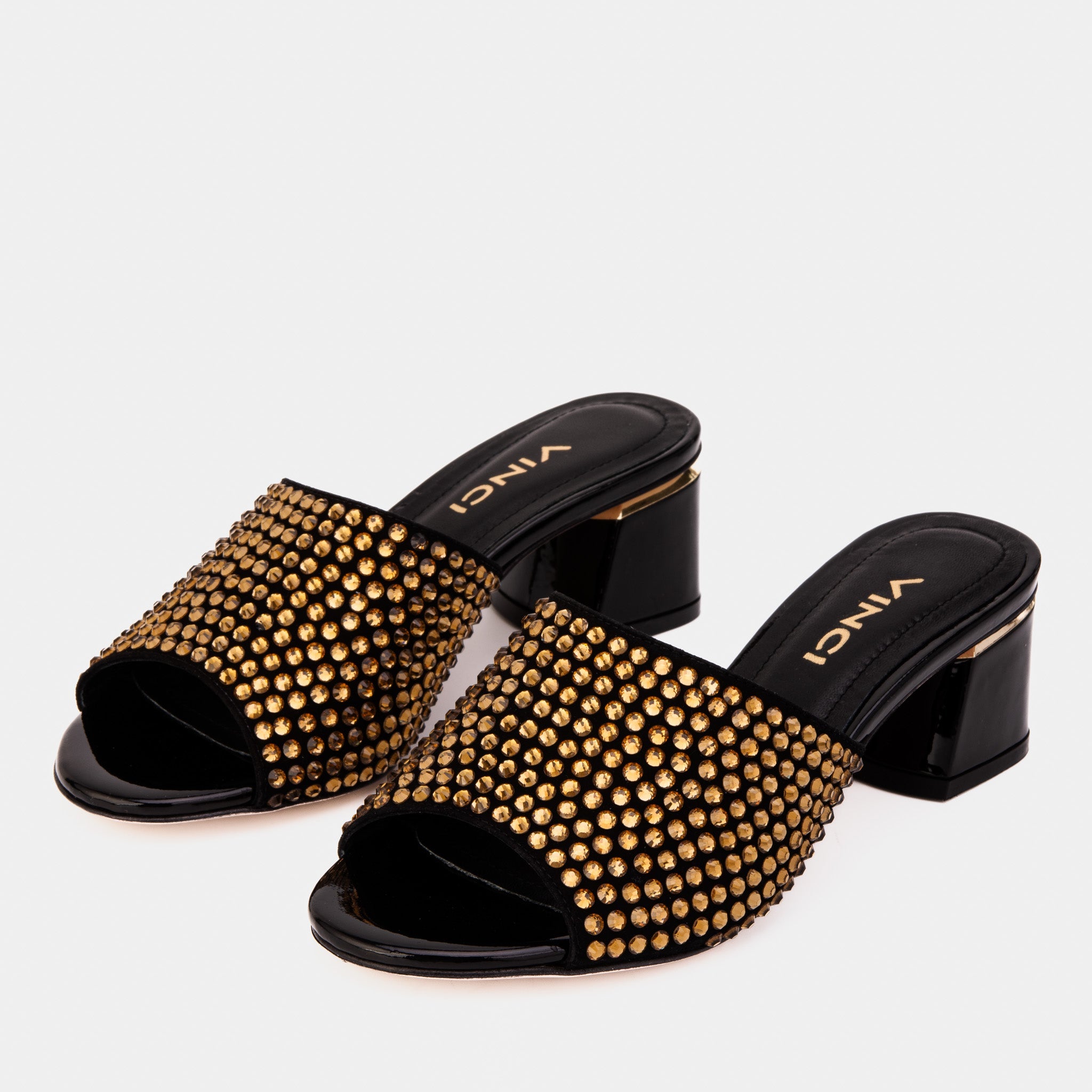 The Ailano Gold Glitter Leather Sandal Exclusive Style