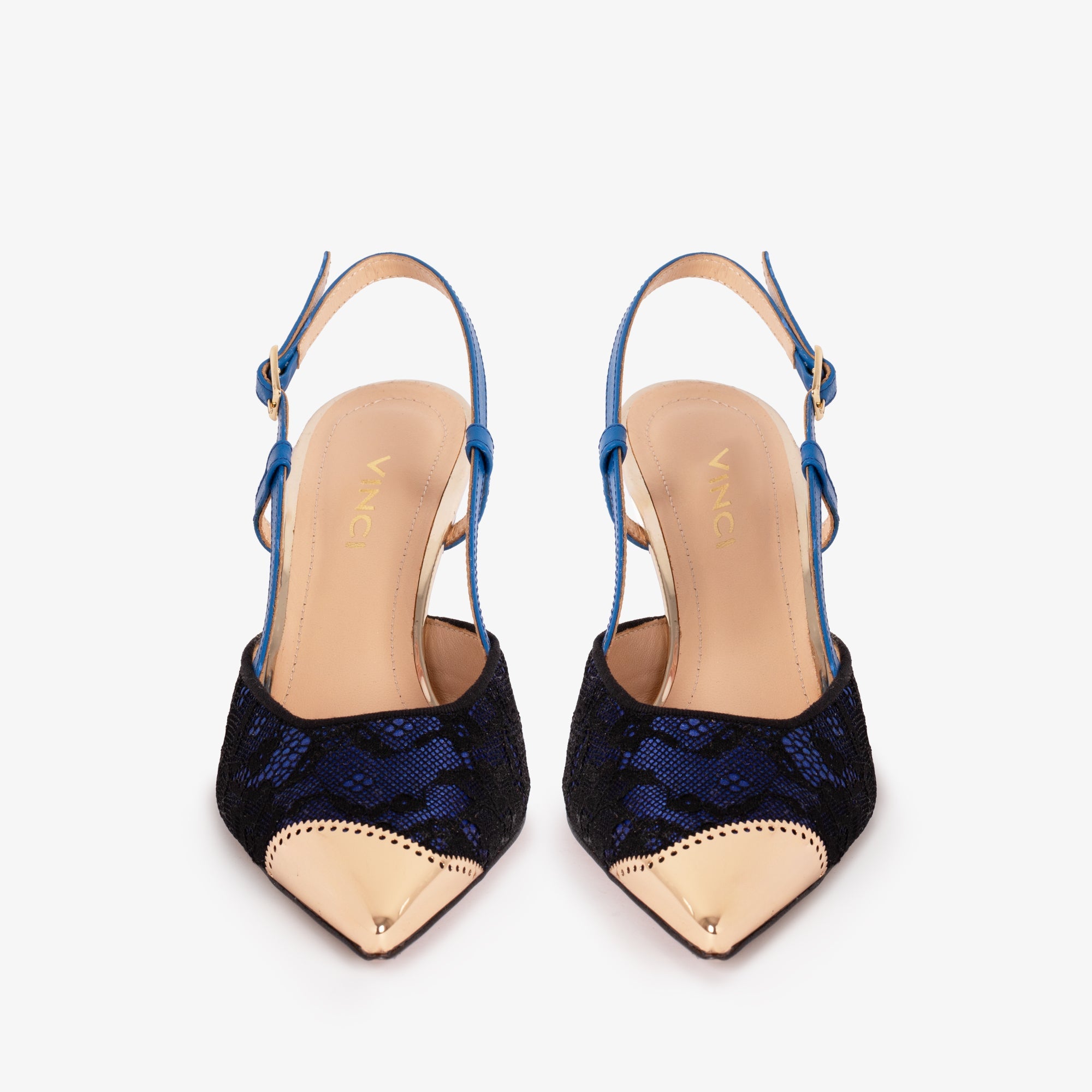The Bali Sax Blue Leather Slingback Sandal All New