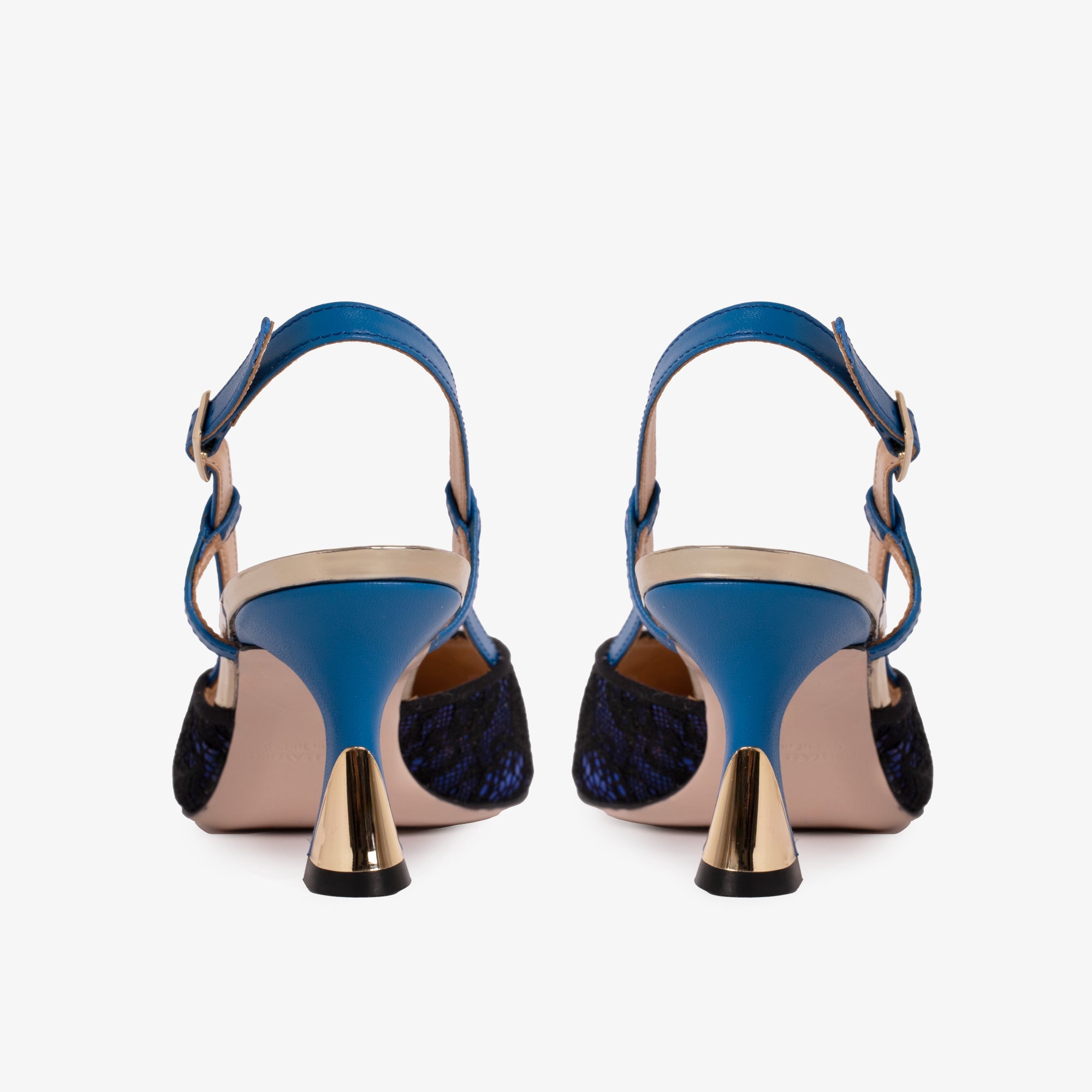 The Bali Sax Blue Leather Slingback Sandal All New