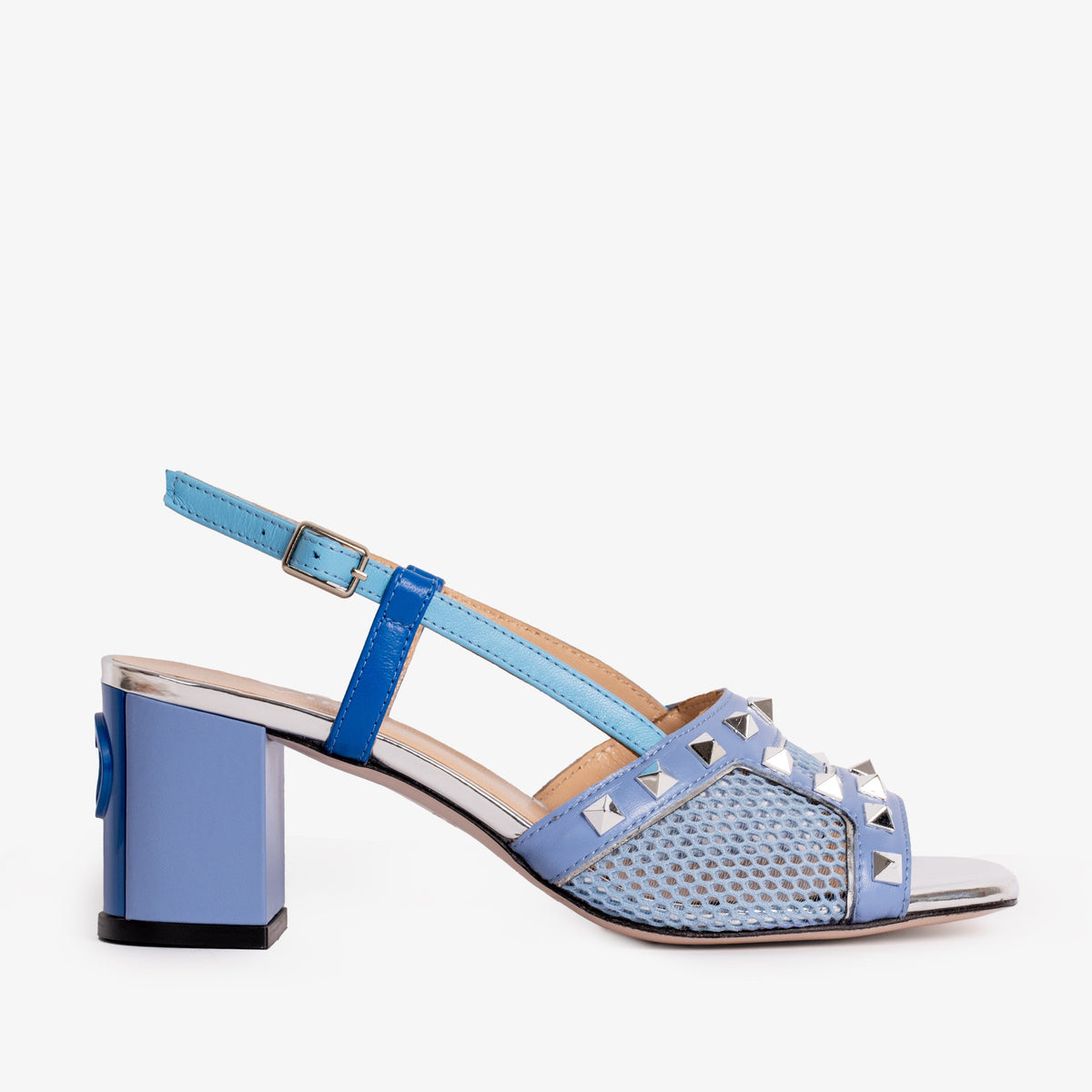 The Linea Blue Leather Slingback Sandal Universal Fit