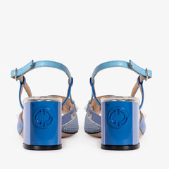 The Linea Blue Leather Slingback Sandal Universal Fit