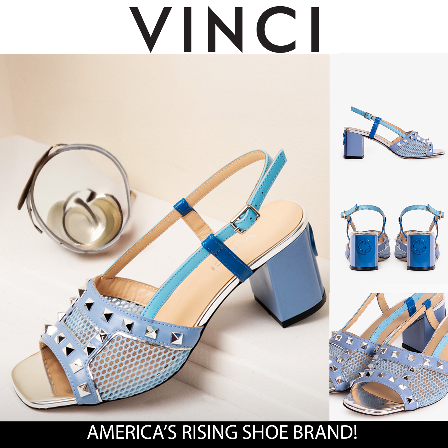 The Linea Blue Leather Slingback Sandal Universal Fit