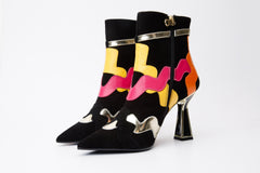 The Tario Black Suede Leather Ankle Boot Exclusive Style