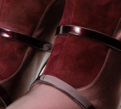 The Manila Burgundy Leather Ankle Boot On Sale