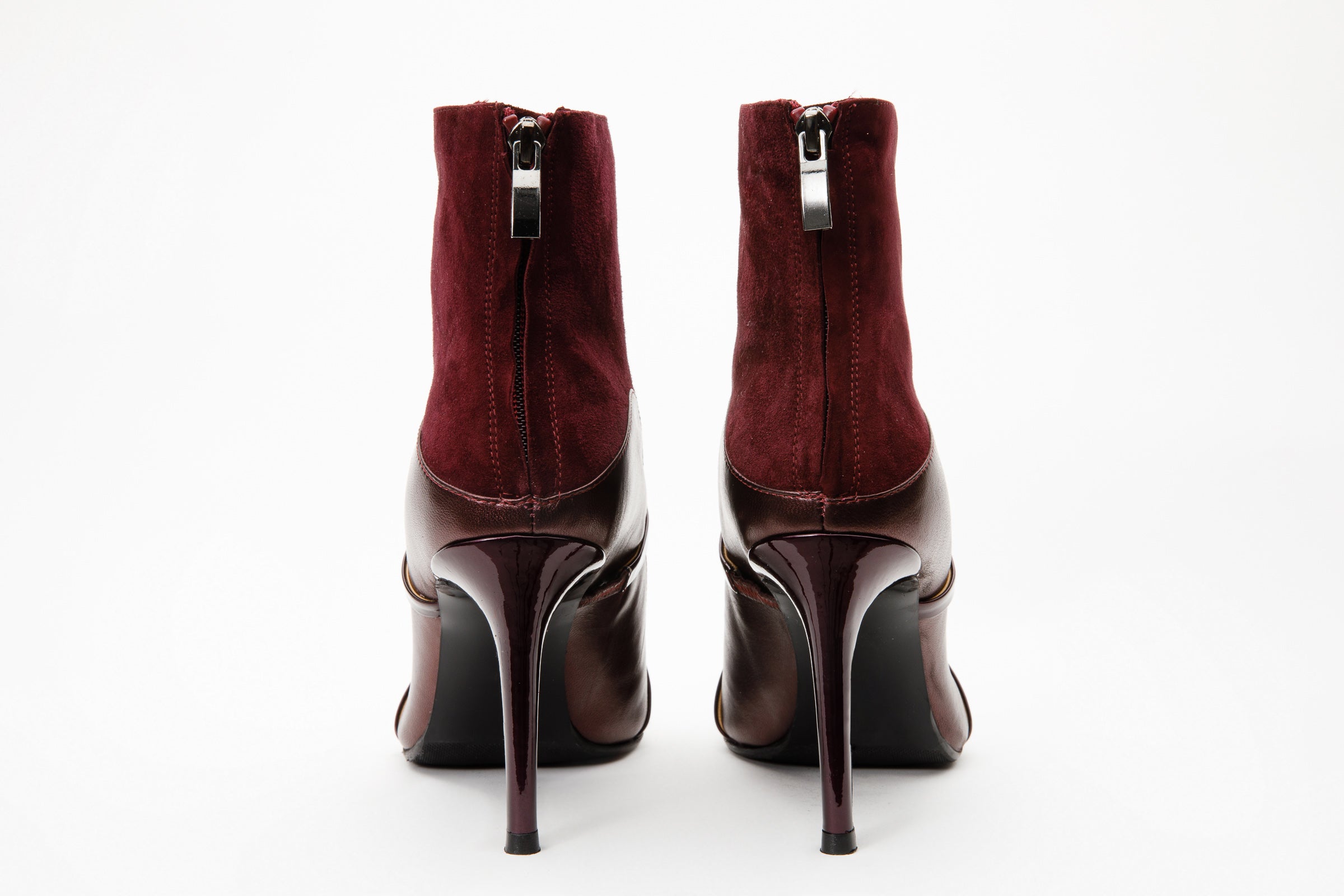 The Manila Burgundy Leather Ankle Boot On Sale