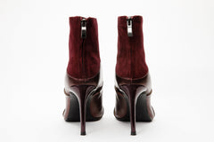 The Manila Burgundy Leather Ankle Boot On Sale