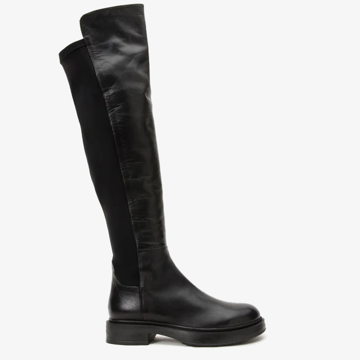 The Harmony Belle Black Leather Knee High Boot Exclusive Style