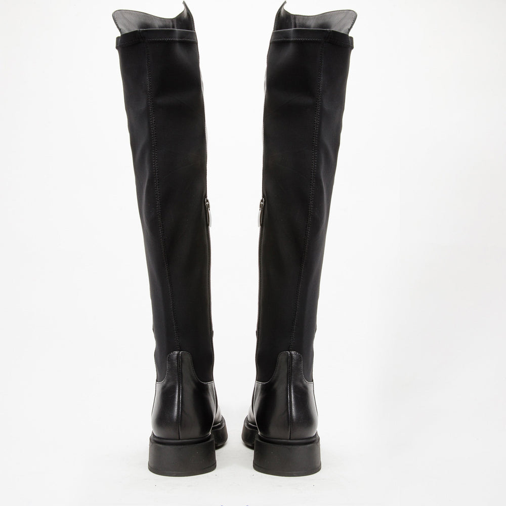 The Harmony Belle Black Leather Knee High Boot Exclusive Style