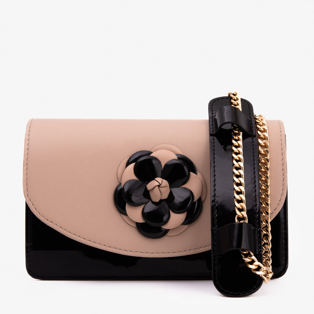 The Diva Beige Leather Handbag On Sale