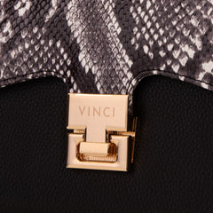 The Venezia Black Leather Handbag Fine Craftsmanship