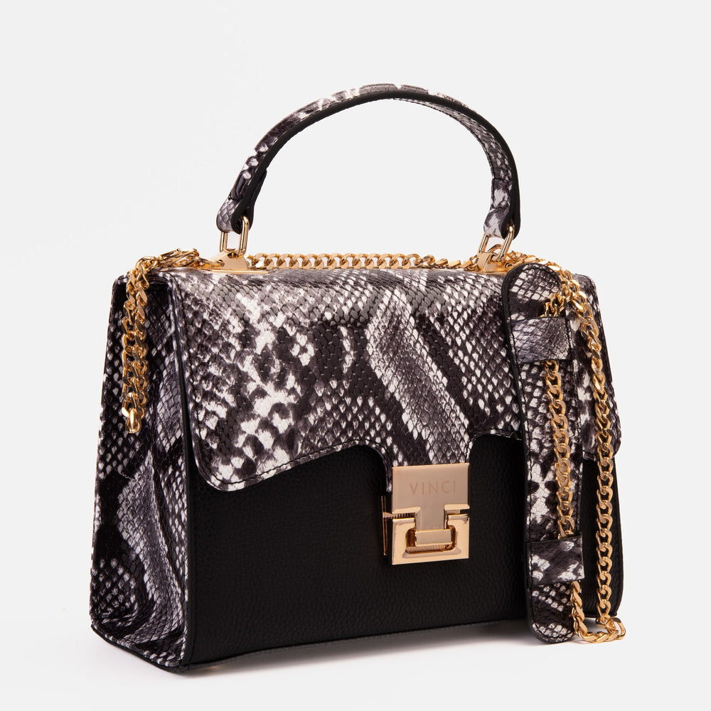 The Venezia Black Leather Handbag Fine Craftsmanship