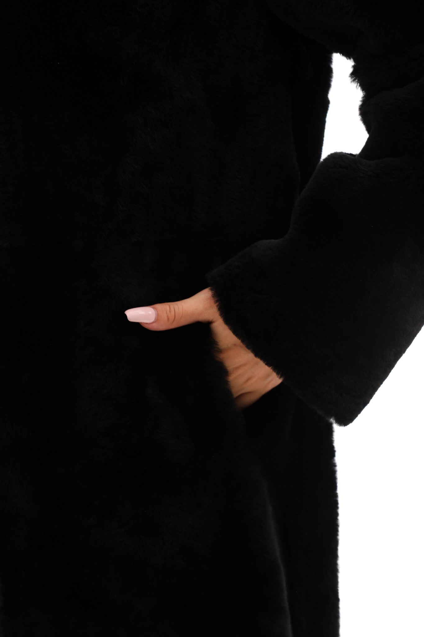The Noctura Reversible Hooded Shearling Leather Jacket For Sale