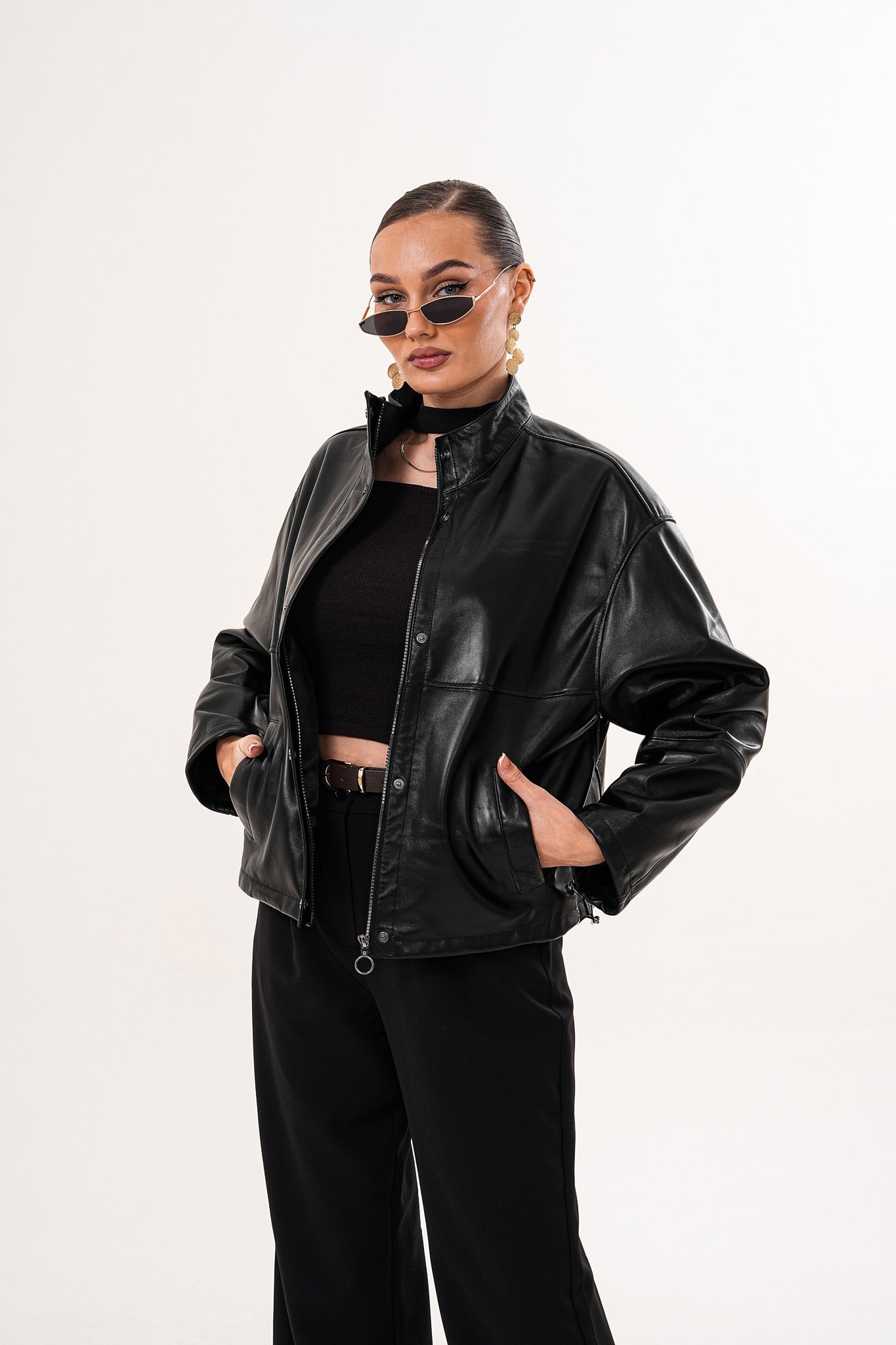The Vesper Black Leather Jacket All New
